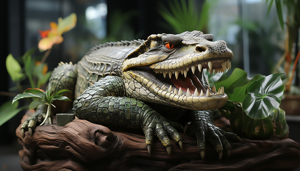 Autres - Comment utiliser une statue de crocodile pour la décoration ?